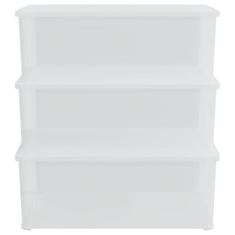VIDAXL -Speicherboxen Kunststoff 3 ST stapelbar 10 l