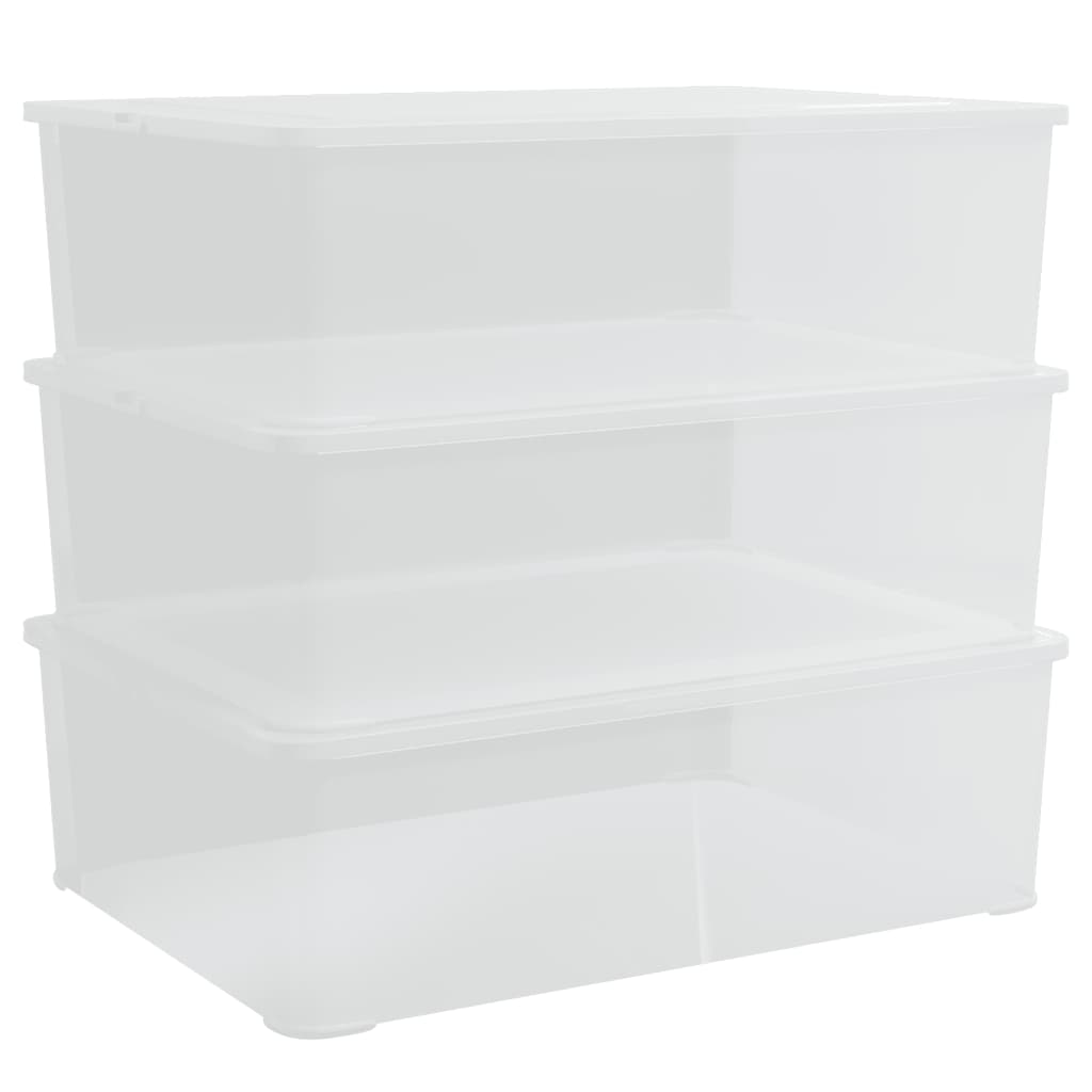 Vidaxl Storage boxes plastic 3 ST stackable 25 l