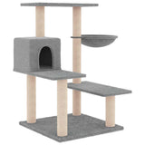 Vidaxl -Katzenmöbel mit Sisal -Kratzerpfosten 82,5 cm hellgrau