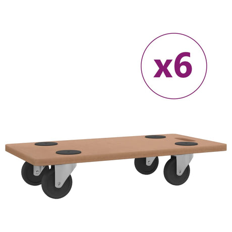 Vidaxl Möbelhunde 6 pc rechteckig bearbeitetes Holz