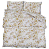 Vidaxl Duvet Overray Set 240x220 cm Baumwoll weiß und braun