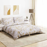 Vidaxl Duvet Crossing Set 200x200 cm Baumwoll weiß und braun