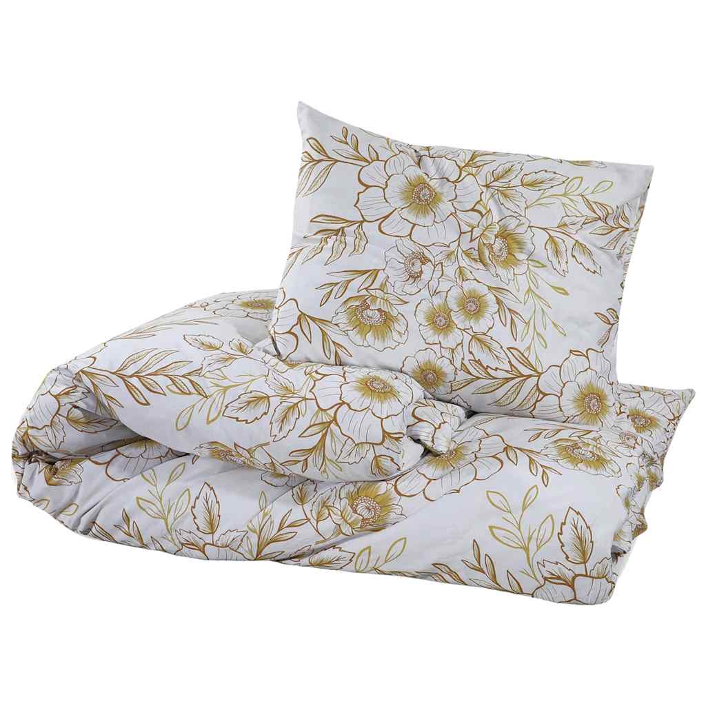 Vidaxl Duvet Overray Set 220x240 cm Baumwoll weiß und braun