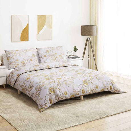 Vidaxx Bettbezug-Set 140x200 cm Baumwolle weiß und braun