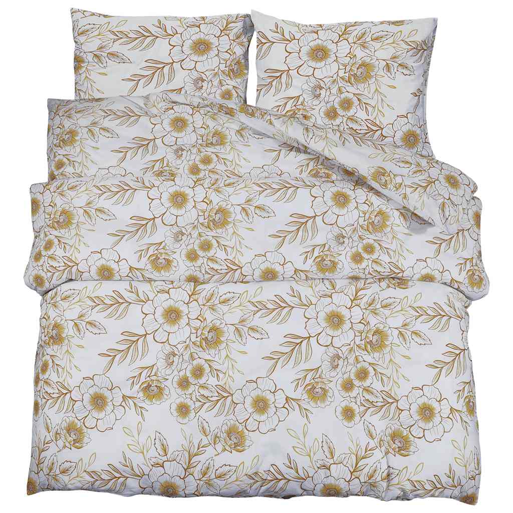 Vidaxl Duvet Crossing Set 260x220 cm Baumwoll weiß und braun