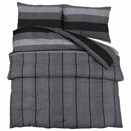Vidaxl Duvet Overray Set 200x200 cm Baumwolle dunkelgrau