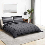 Vidaxl Duvet Overray Set 200x200 cm Baumwolle dunkelgrau