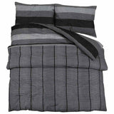 Vidaxl Duvet Cover Set 260x240 cm Baumwolle dunkelgrau