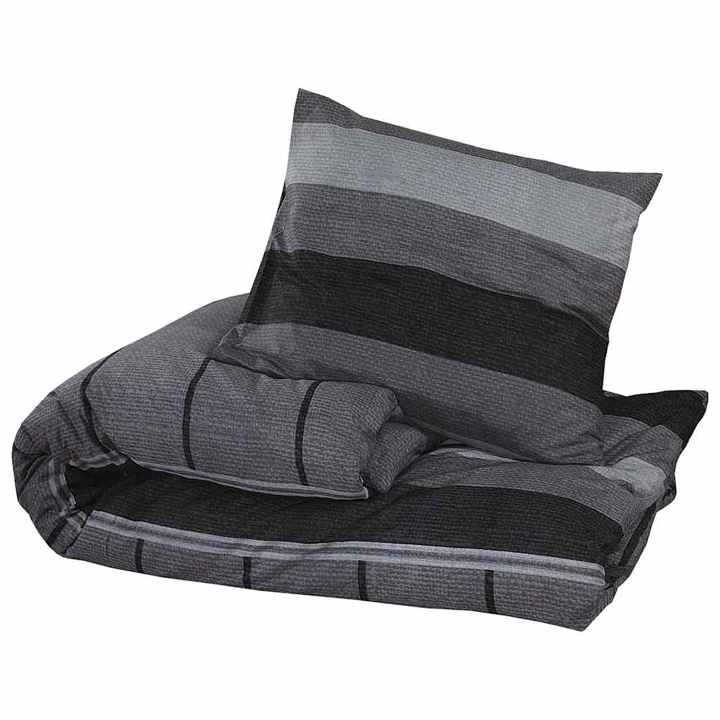 Vidaxl Duvet Cover Set 260x240 cm Baumwolle dunkelgrau