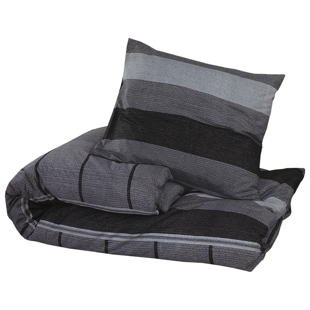 Sada přesun Vidaxl Duvet Sada 135x200 cm Cotton Dark Grey