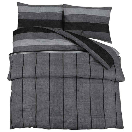 Vidaxl Duvet Overray Set 260x220 cm Baumwolle dunkelgrau