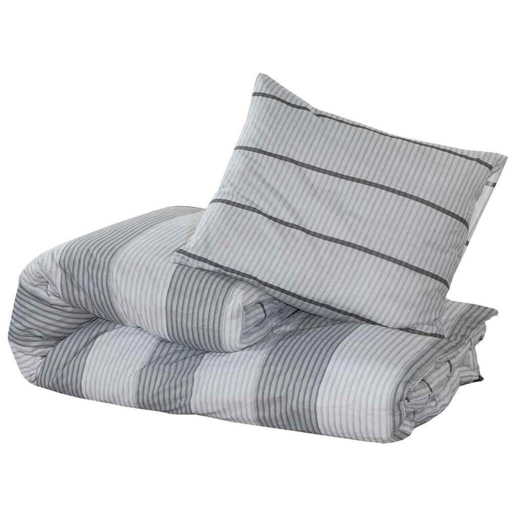 Vidaxl Duvet Crossing Set 200x200 cm Baumwollgrau