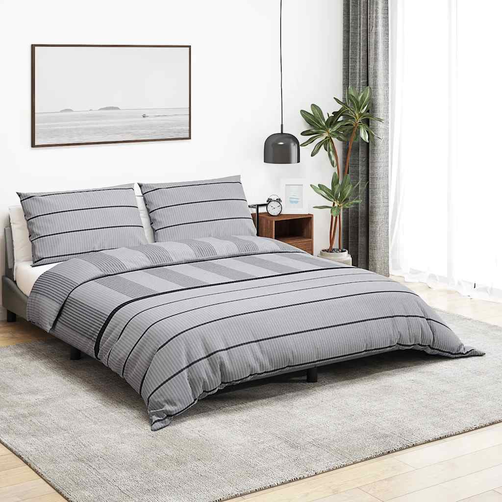 Vidaxx Bettbezug-Set 240x220 cm Baumwolle grau