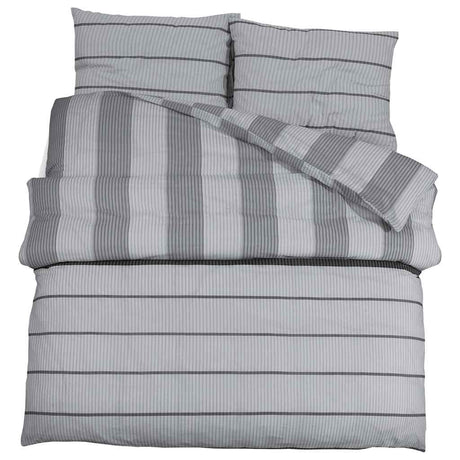 Vidaxl -Duvet -Überraschungs -Set 220x240 cm Baumwollgrau
