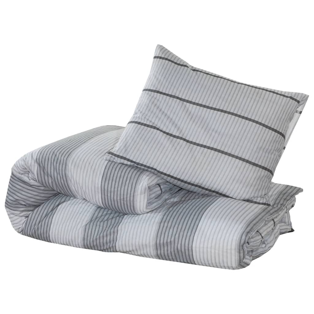 Vidaxl Duvet Overray Set 260x240 cm bomull grå