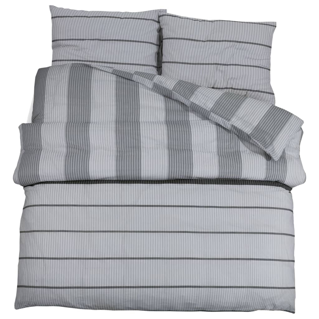 Sada přesun Vidaxl Duvet Sada 135x200 cm Cotton Grey