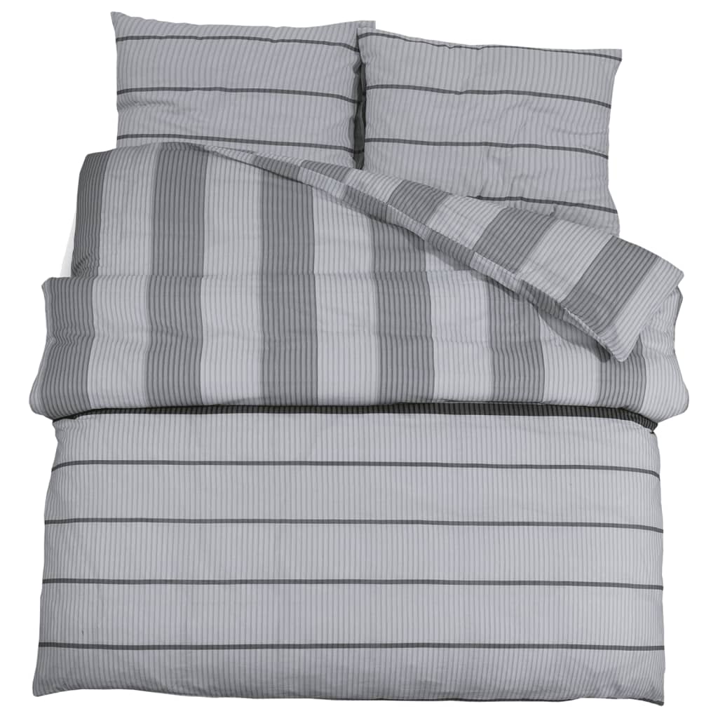 Vidaxl Duvet Overray Set 260x220 cm bomull grå