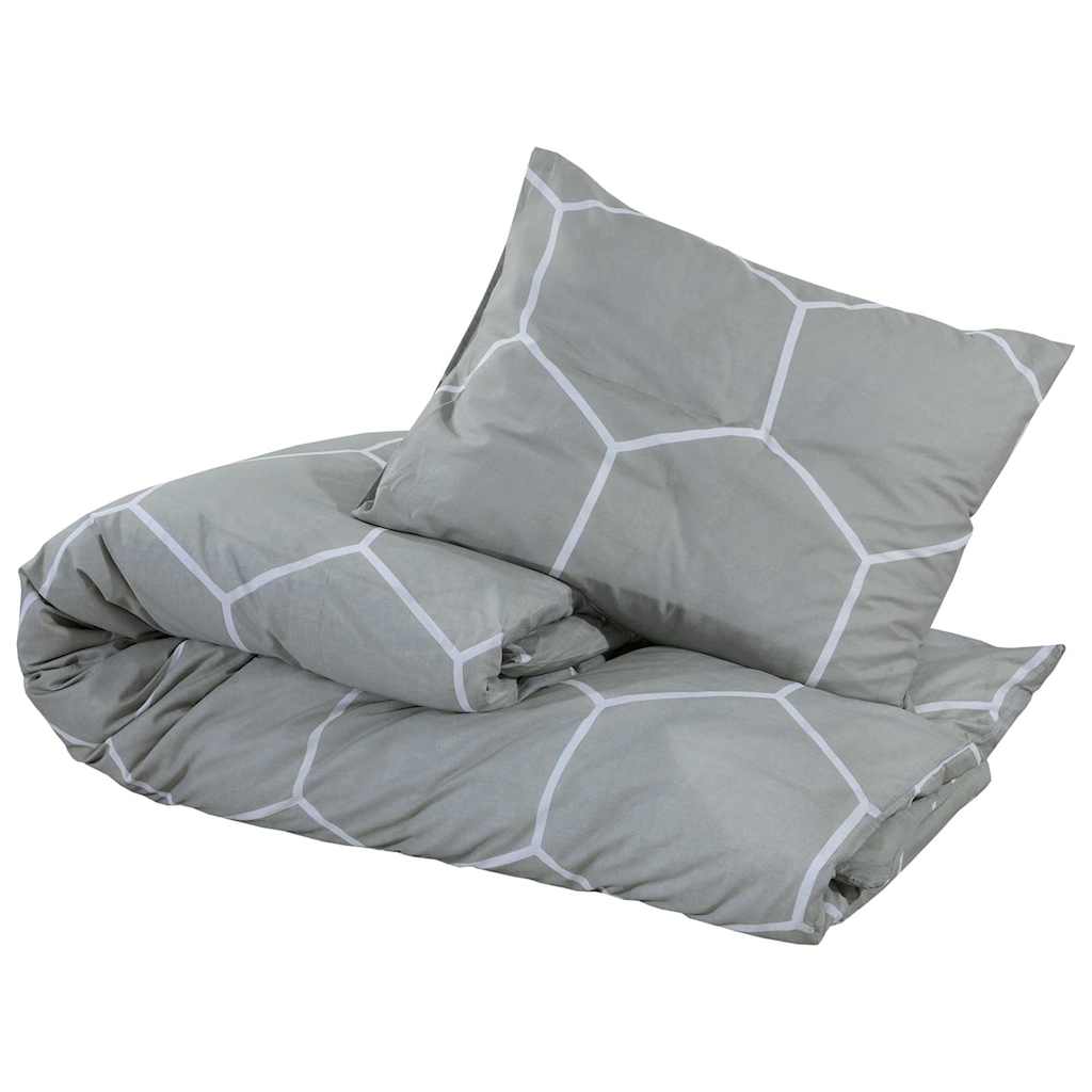 Vidaxl Duvet Crossing Set 225x220 cm Baumwollgrau