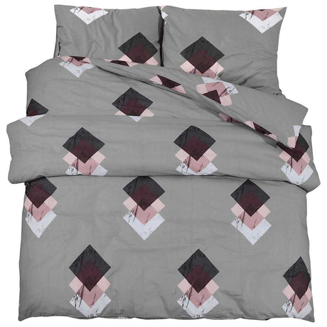 Vidaxl Duvet Crossing Set 240x220 cm Baumwollgrau