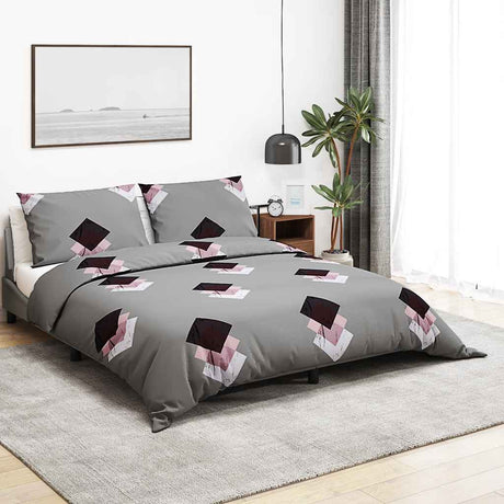 Vidaxl Duvet Crossing Set 240x220 cm Baumwollgrau