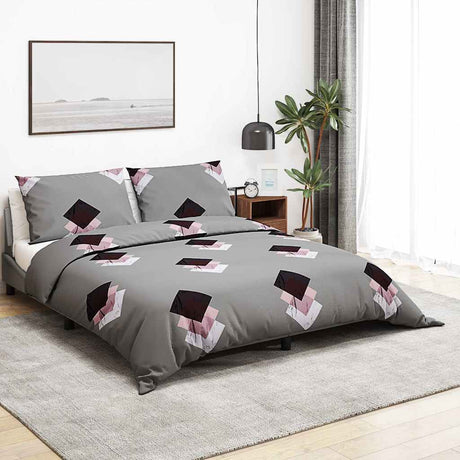 Vidaxl -Duvet -Überraschungs -Set 220x240 cm Baumwollgrau