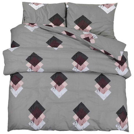 VIDAXL -Duvet -Überraschungs -Set 260x240 cm Baumwollgrau