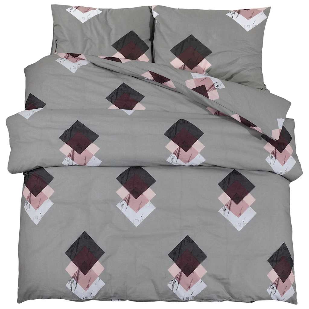 Vidaxl Duvet Crossing Set 155x220 cm Baumwollgrau