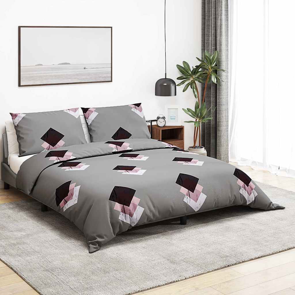 Vidaxl Duvet Crossing Set 155x220 cm Baumwollgrau