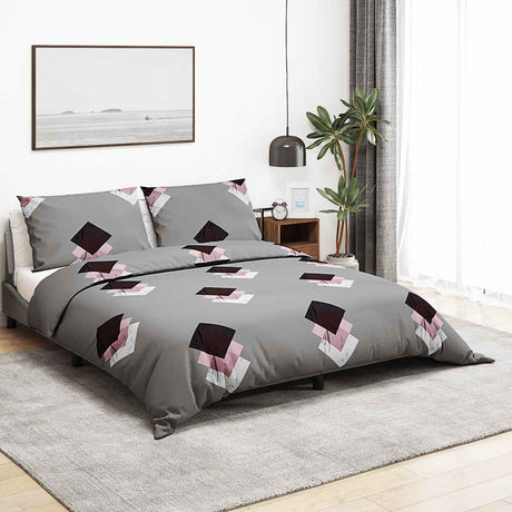 Vidaxl Duvet Overray Set 200x220 cm Baumwollgrau