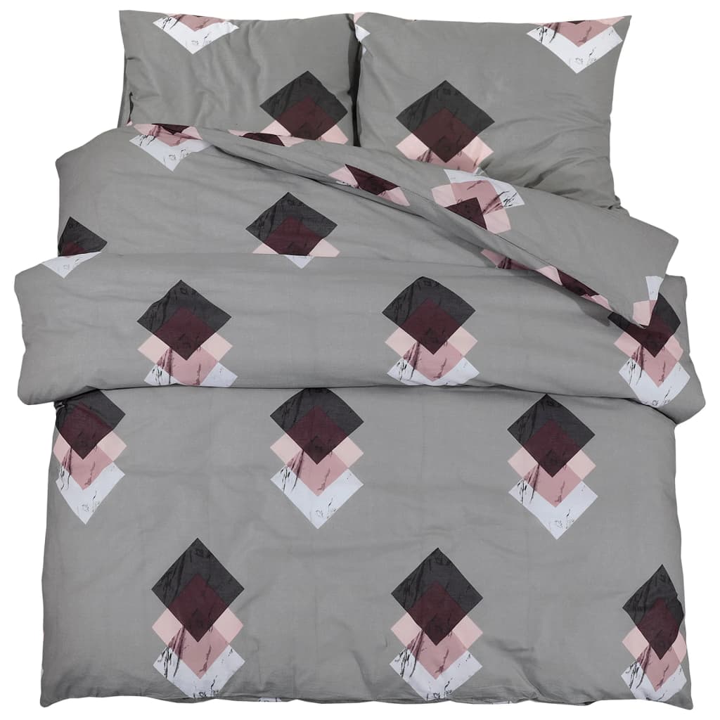 Vidaxl Duvet Overray Set 140x200 cm bomullsgrå