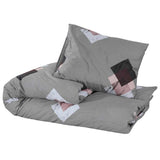 Vidaxl Duvet Crossing Set 200x200 cm Baumwollgrau