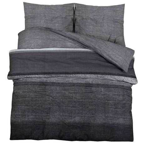 Vidaxl Duvet Overray Set 140x200 cm Baumwolle dunkelgrau