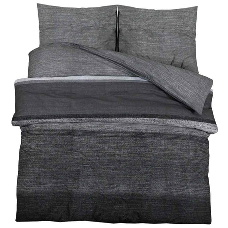 Vidaxl Duvet Overray Set 200x200 cm Baumwolle dunkelgrau