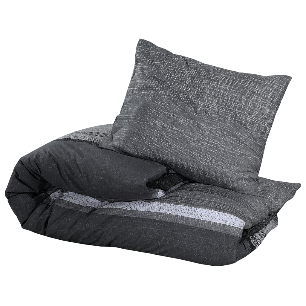 Vidaxl Duvet Overray Set 140x200 cm bomull mørk grå