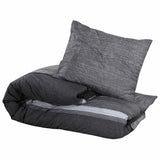 Vidaxl Duvet Overray Set 225x220 cm Baumwolle dunkelgrau