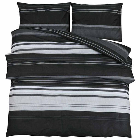 Vidaxx Bettbezug-Set 240x220 cm Baumwolle schwarz und weiß