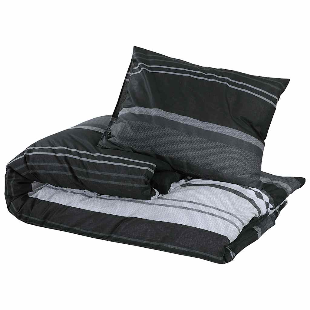 Vidaxx Bettbezug-Set 240x220 cm Baumwolle schwarz und weiß