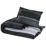 Vidaxl Duvet Overray Set 135x200 cm bomull svart og hvitt