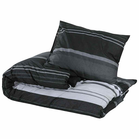 Vidaxl Duvet Crossing Set 140x200 cm Baumwollschwarz und Weiß