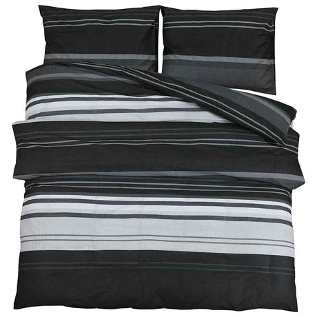 Vidaxl Duvet Overray Set 225x220 cm Baumwollschwarz und Weiß