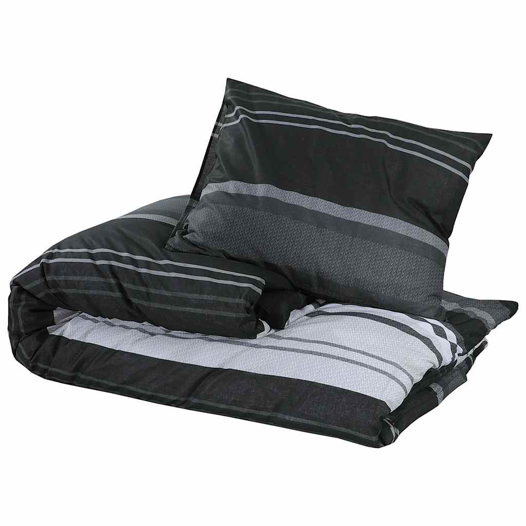 Vidaxl Duvet Overray Set 225x220 cm Baumwollschwarz und Weiß