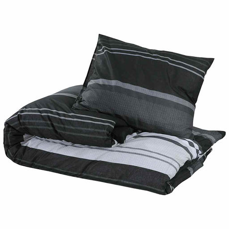 Vidaxl Duvet Overray Set 225x220 cm Baumwollschwarz und Weiß