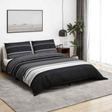 Vidaxl Duvet Overray Set 225x220 cm Baumwollschwarz und Weiß