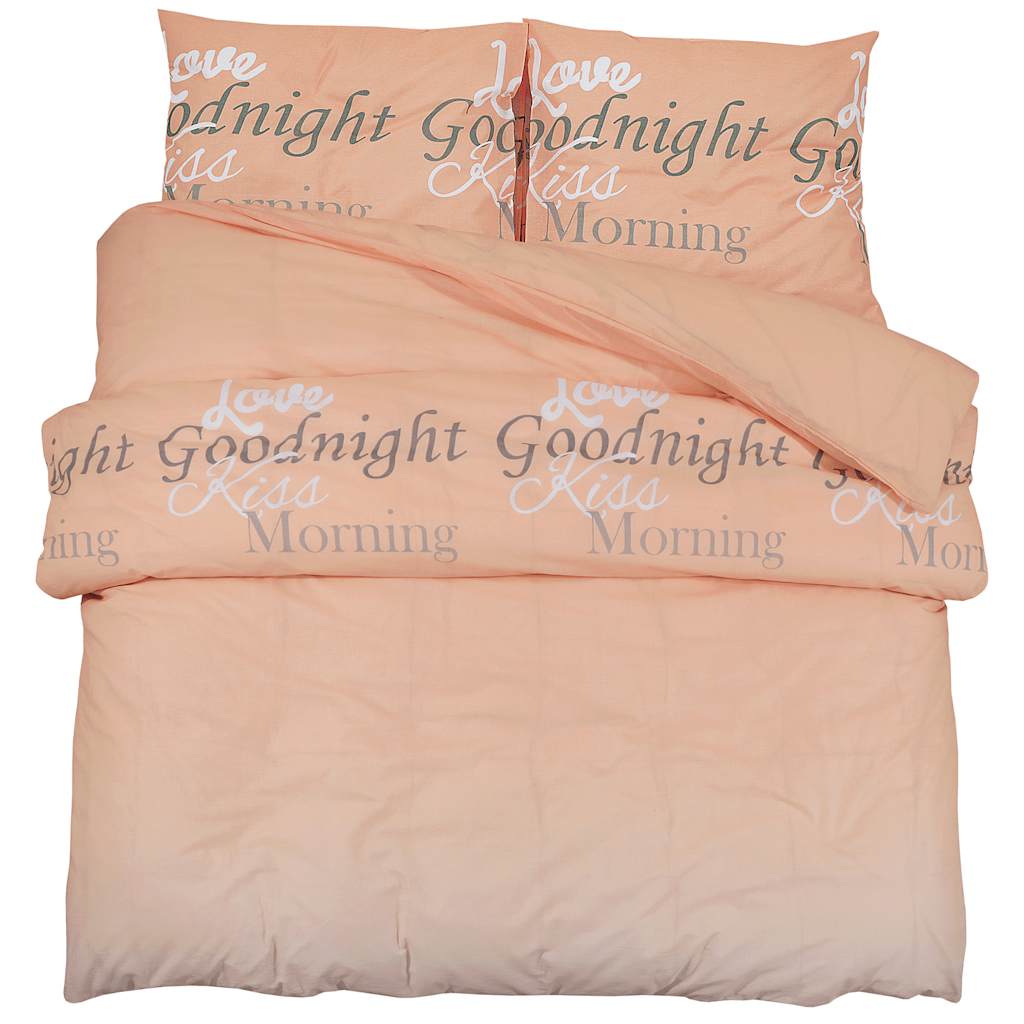 Vidaxl Duvet Overlay Set 135x200 cm Baumwollrosa
