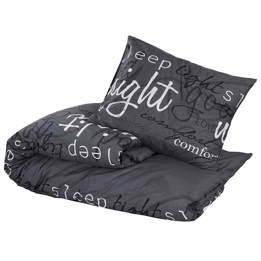 Vidaxl Duvet Overray Set 240x220 cm Baumwollschwarz