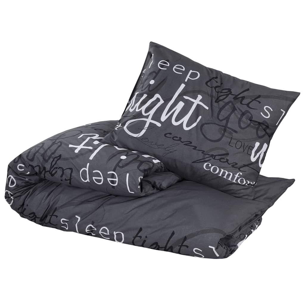 Vidaxl Duvet Racelay Set 260x240 cm Coton noir