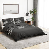 VidaXL Duvet overlay set 260x240 cm Cotton Black