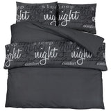 Vidaxl Duvet Overray Set 155x220 cm bomullssvart