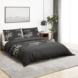 VIDAXL DUVET Overlay Set 200x200 cm bomullssvart