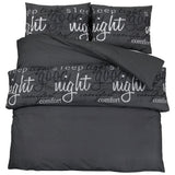 Vidaxl Duvet Overray Set 140x200 cm bomullssvart